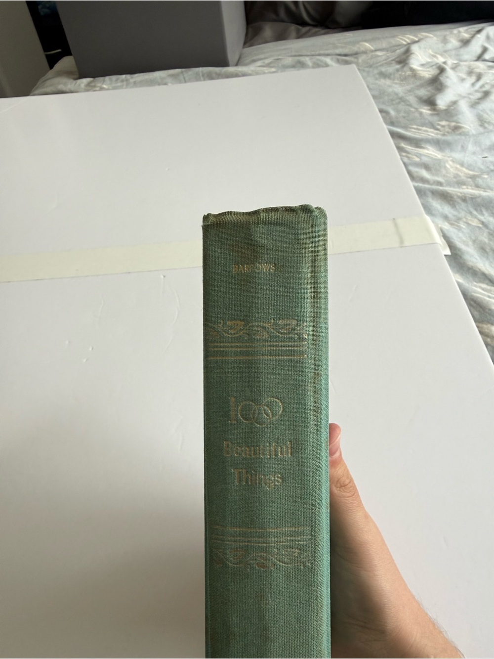 Vintage Green Clothbound Book "100 Beautiful Things"